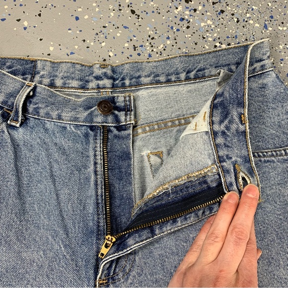 Vintage 80s Gitano Stonewash Blue Jeans High Waist Tapered Leg 12 Petite 31"x29" - Picture 3 of 12